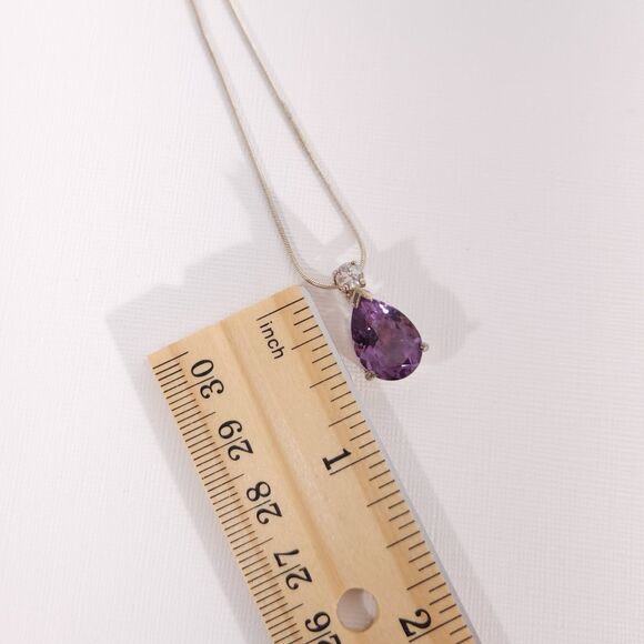 Amethyst Pendant Necklace Pre-Loved - Picture 10 of 10